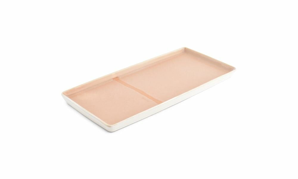 Serveerschaal 14 x 32 cm Roze Flow