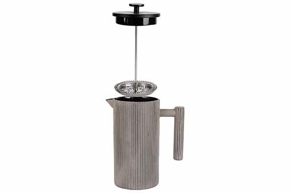 Koffiemaker 80 cl lichtgrijs French Press 