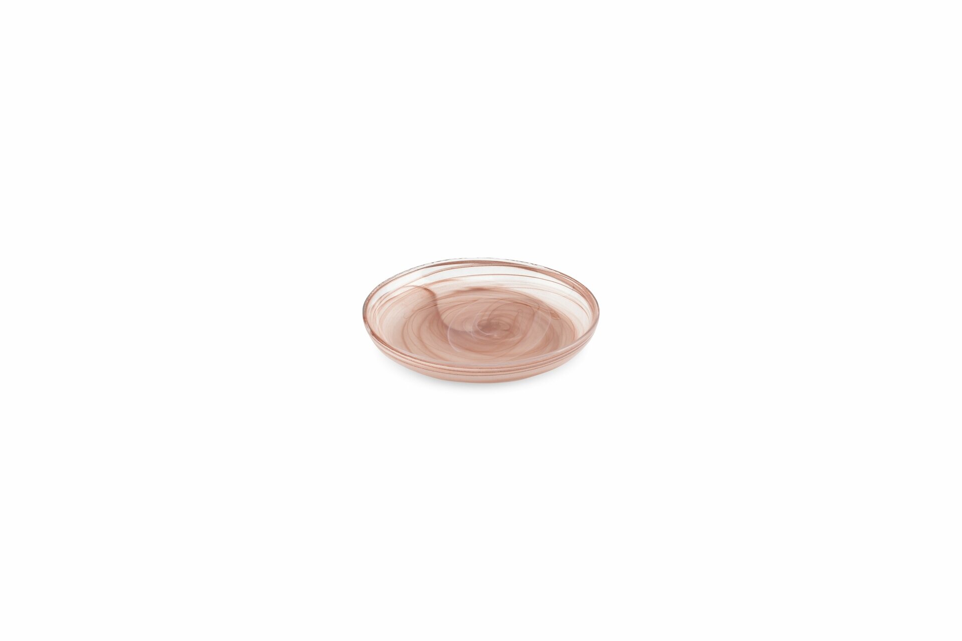 Plat bord 14 cm bruin/roze Twirl