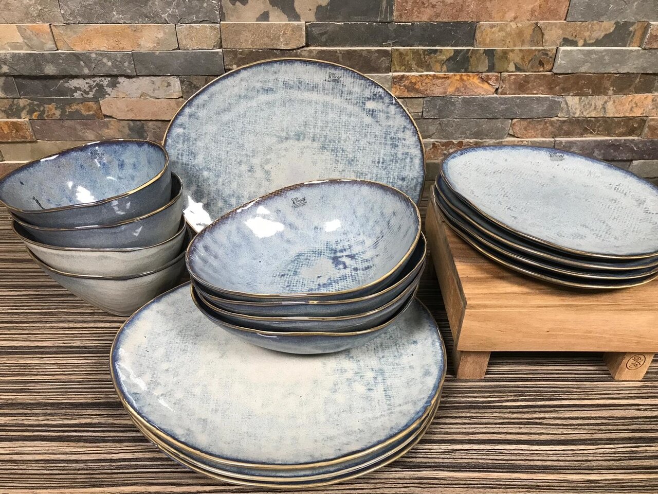 Serviesset 8 personen Aicha Blue