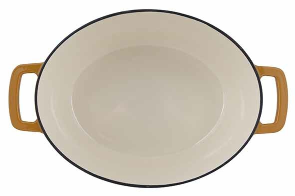 Braadpan gietijzer 31 cm geel Fontestic