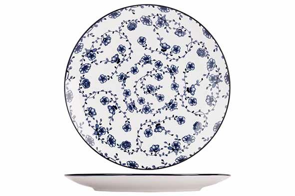 Plat bord 27 cm Flor Azul