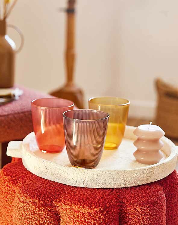 Glas 31 cl Concepto Stripy Amber