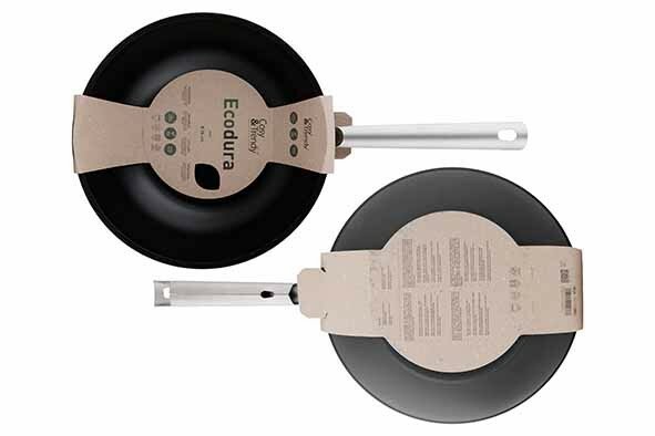 Wok 28 cm Ecodura Zwart 