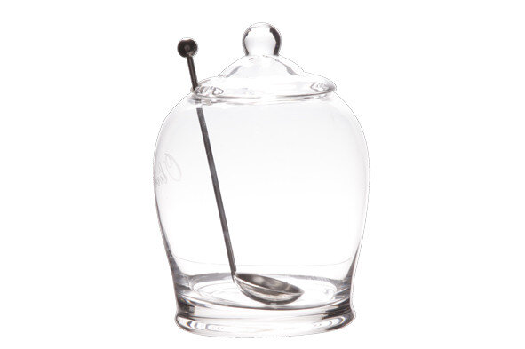 Olijfpot glas 14 cm met lepel&nbsp;