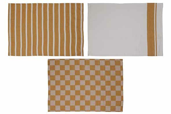 Theedoek amber set van 3