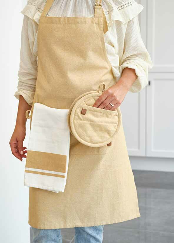 Theedoek amber set van 3