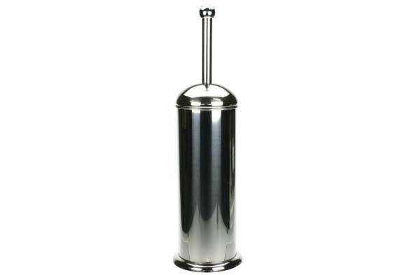 Toiletborstel met houder Bullet Zilver Artex