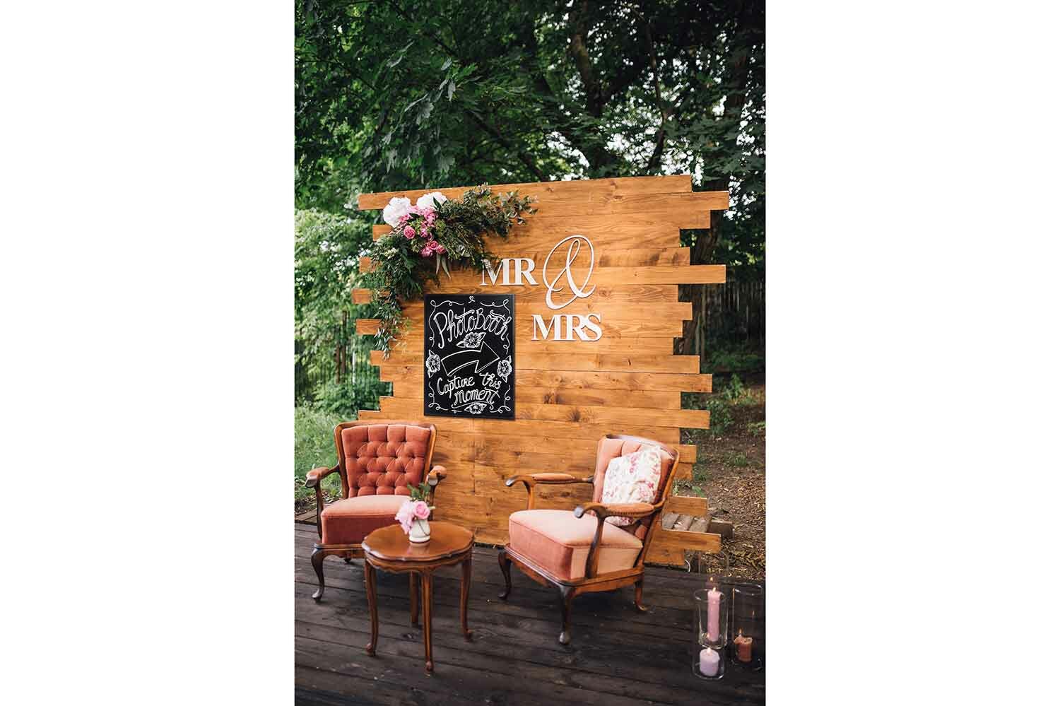 Muur krijtbord incl. krijt en ophangsysteem 80 cm x 60 cm Woody