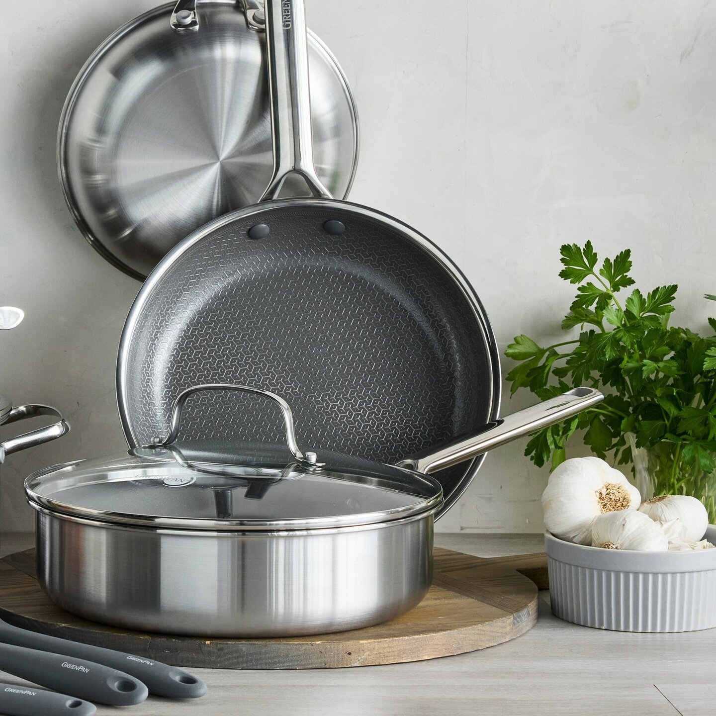 Pannenset 3-delig Greenpan Apex