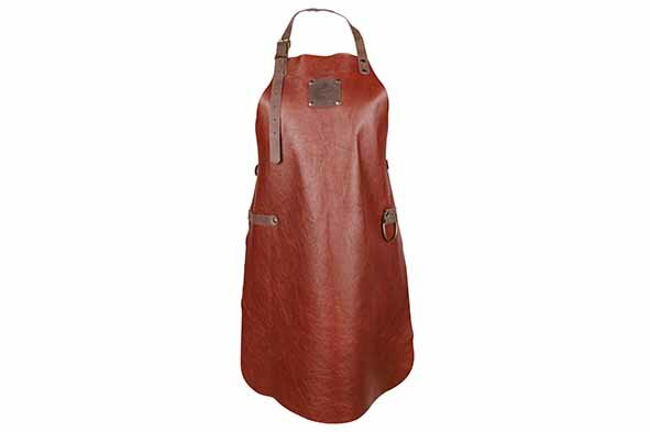 Leren schort bruin rood Accessoires