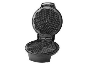 Wafelijzer Hartvorm  Zwart Emerio