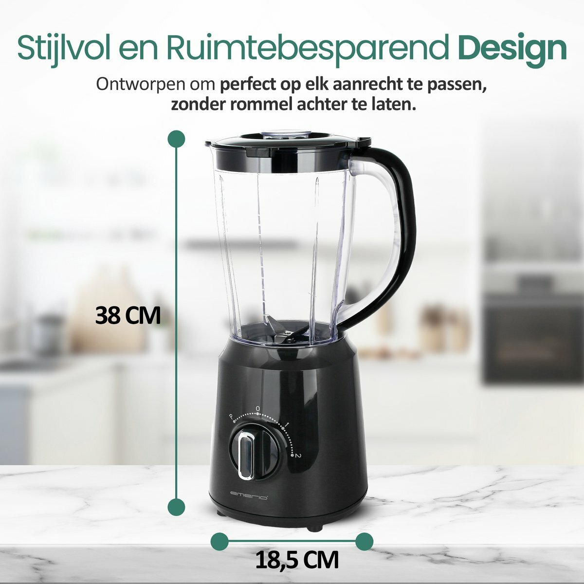 Blender Smoothie Maker Zwart Emerio
