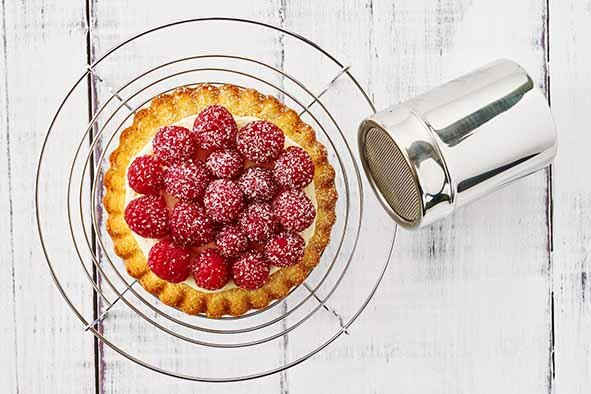Poedersuikerstrooier 6 cm RVS met deksel Easy Baking