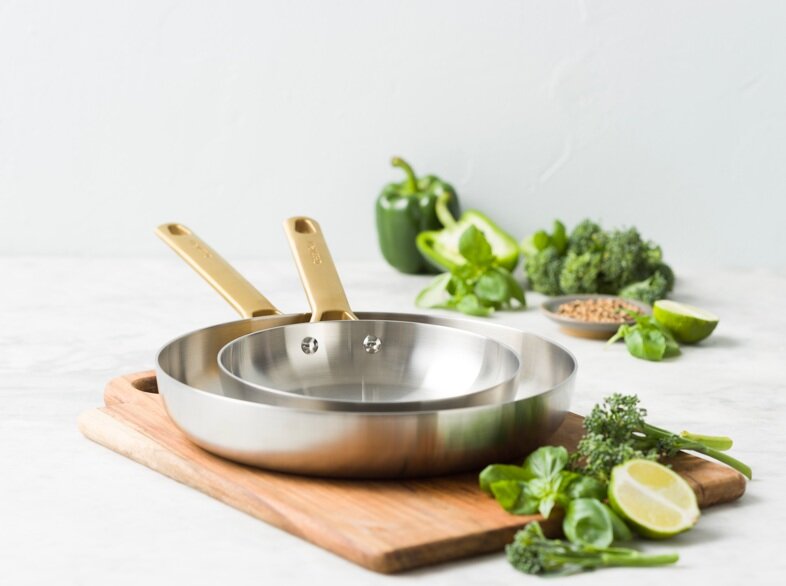 Koekenpannenset RVS 20-28 cm Greenpan Padova 3-Ply uncoated 