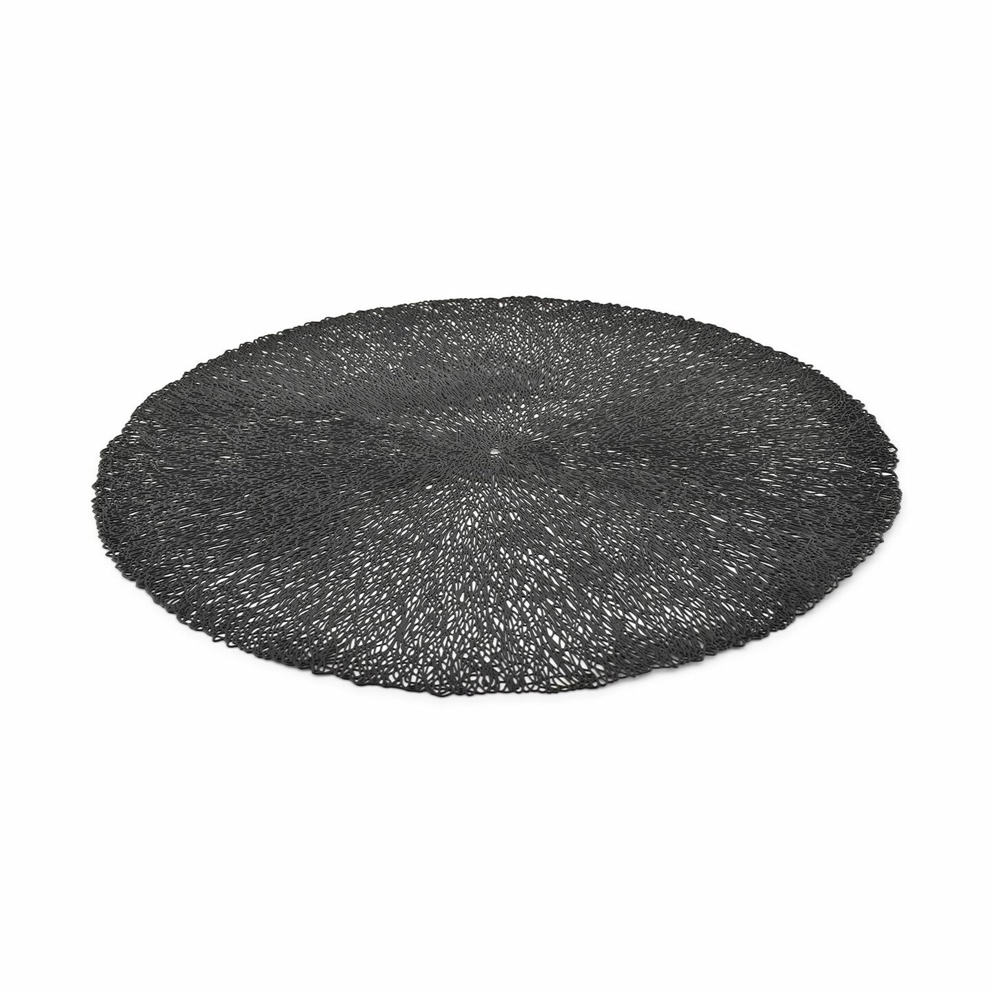 Placemat 38 cm zwart Vene