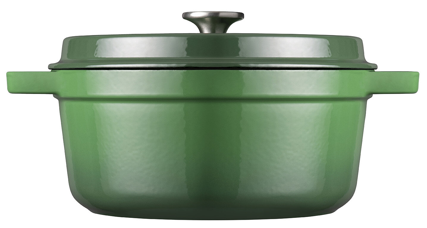 Braadpan 28 cm gietijzer groen Sola