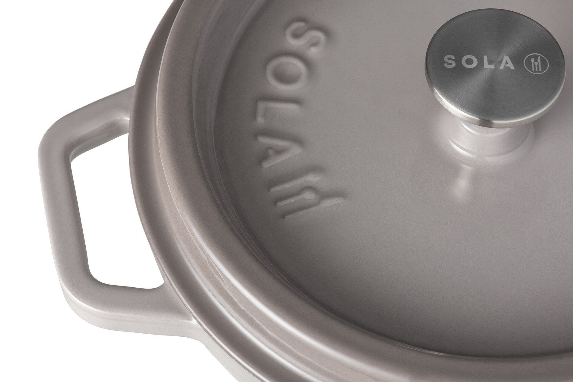 Braadpan 24 cm gietijzer grijs Sola