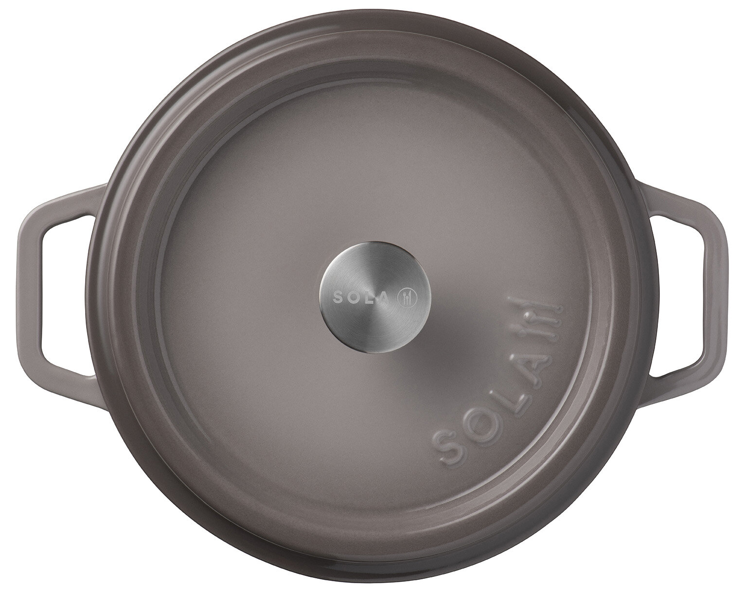 Braadpan 28 cm gietijzer grijs Sola