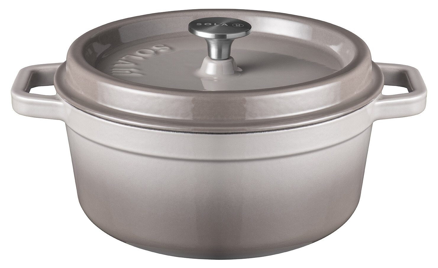 Braadpan 28 cm gietijzer grijs Sola