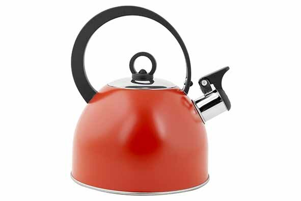 Fluitketel 1,7 L RVS met handvat Rood