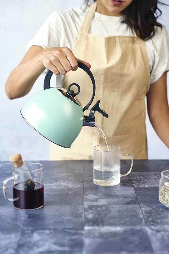 Fluitketel 1,7 L RVS met handvat Groen