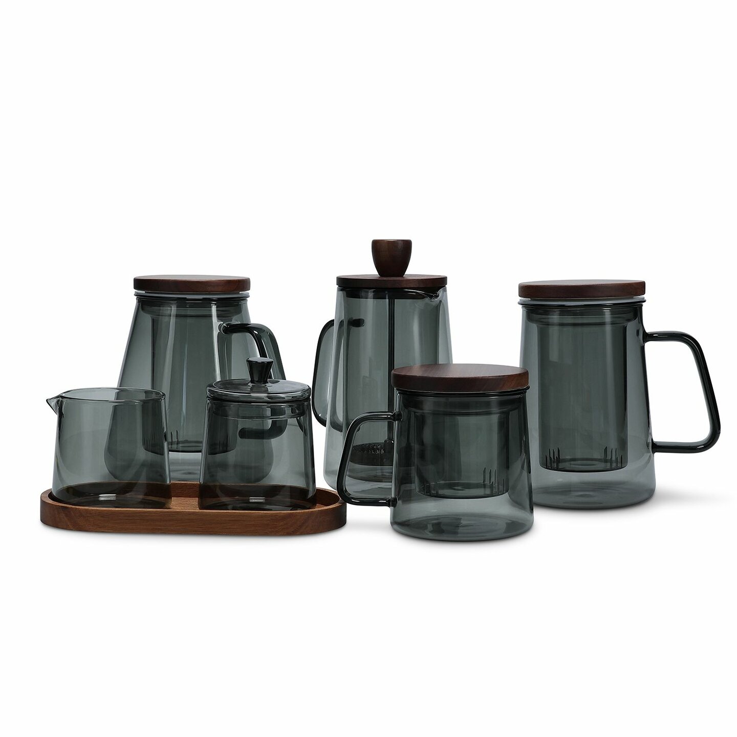 Melkkan en suikerpot setje Grey Luma