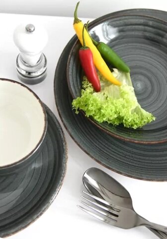 Diep Bord Gural Ent Antraciet 20cm