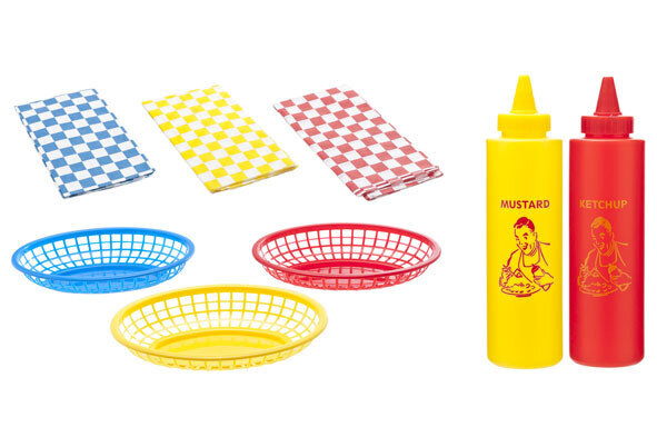 Hotdog en hamburger BBQ kit 14 delig