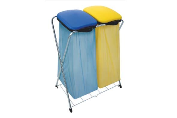 Vuilniszakhouder 2 zakken met rooster