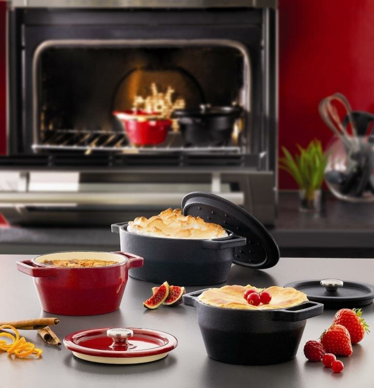 Mini braadpan gietijzer 10 cm grijs Slowcook