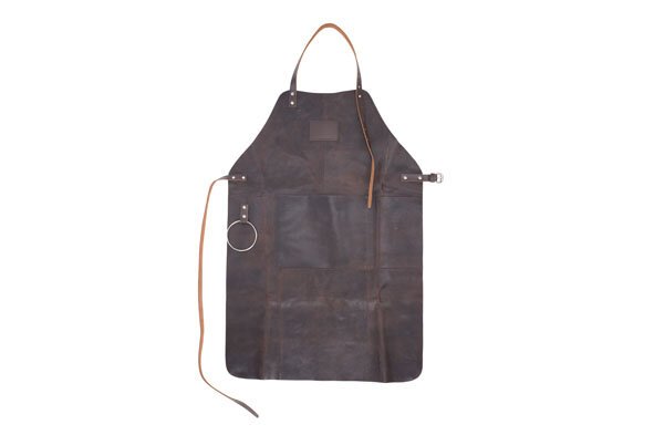 Schort donkerbruin leder