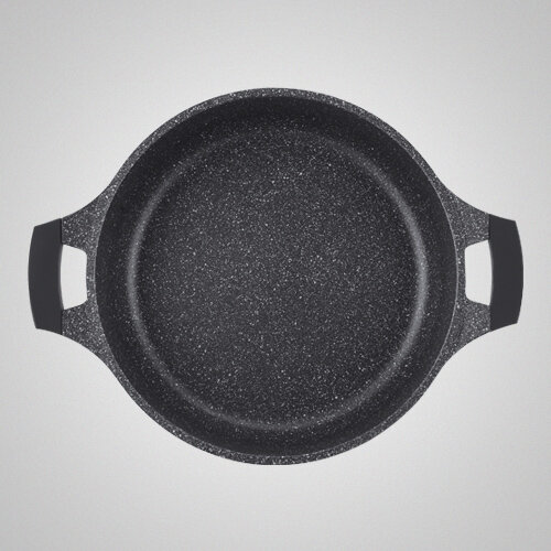 Braadpan laag 28 cm marmeren coating