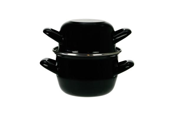 Mosselpan inductie 18 cm zwart&nbsp;