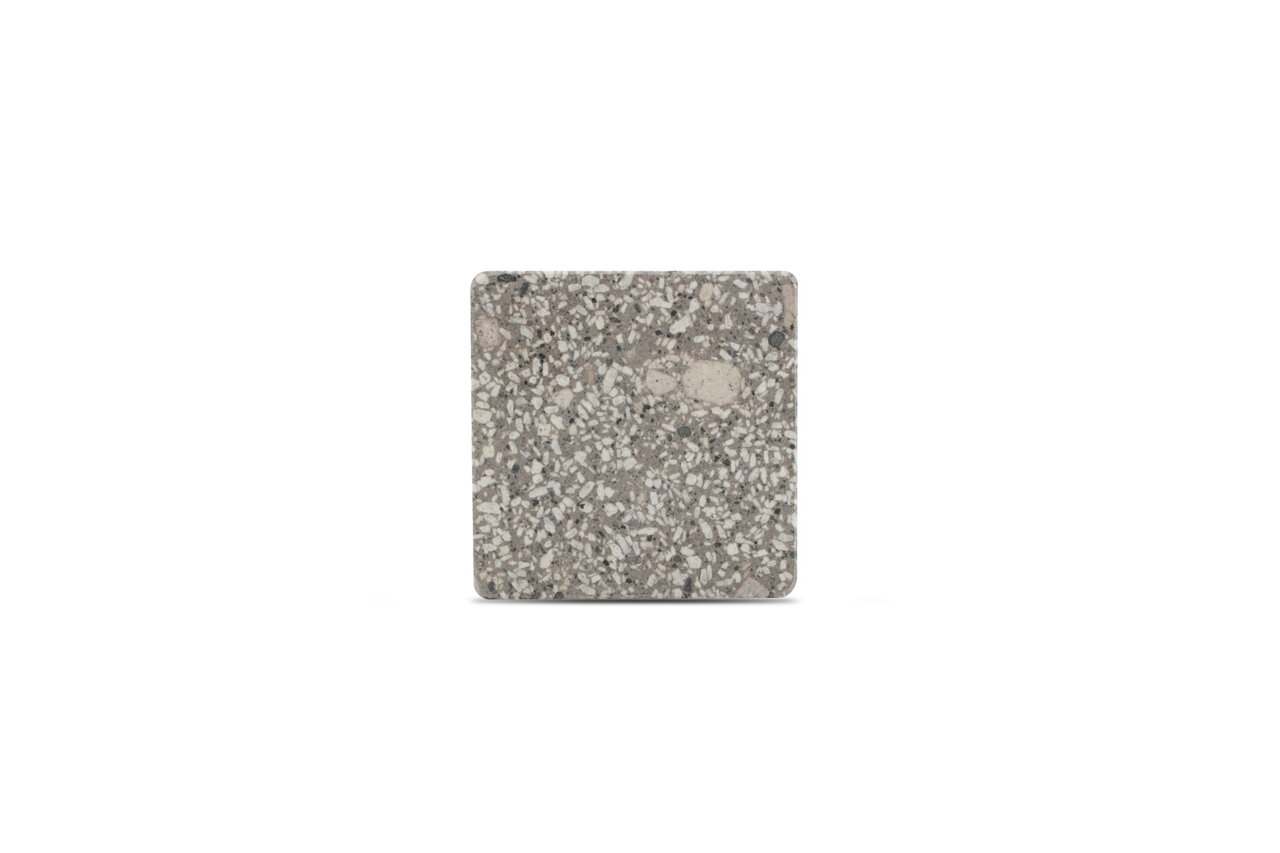Glasonderzetter Terrazzo grijs set van 4