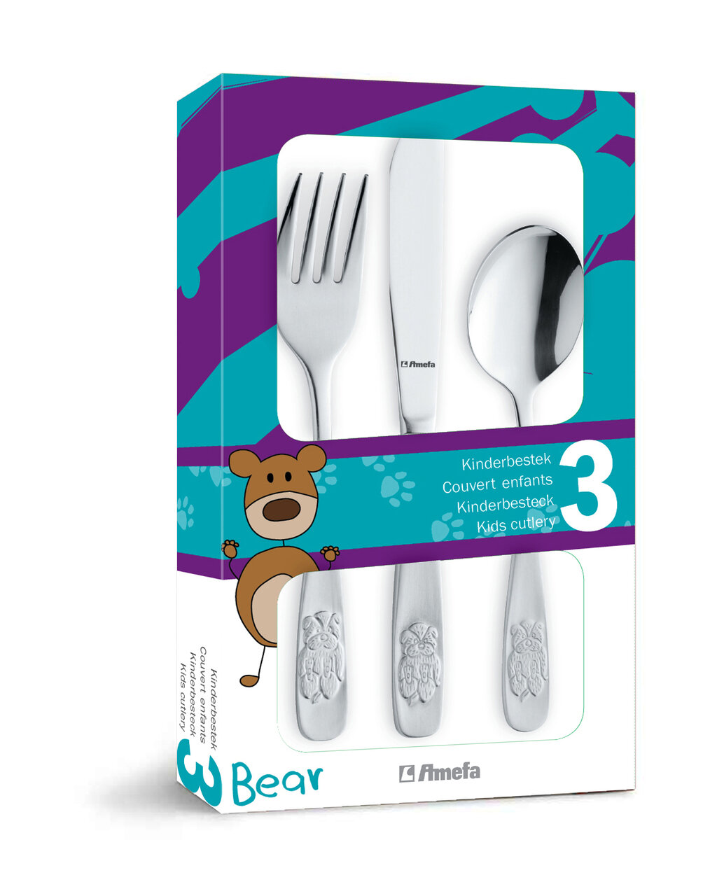 Kinderbestek 3-delig Bear Amefa