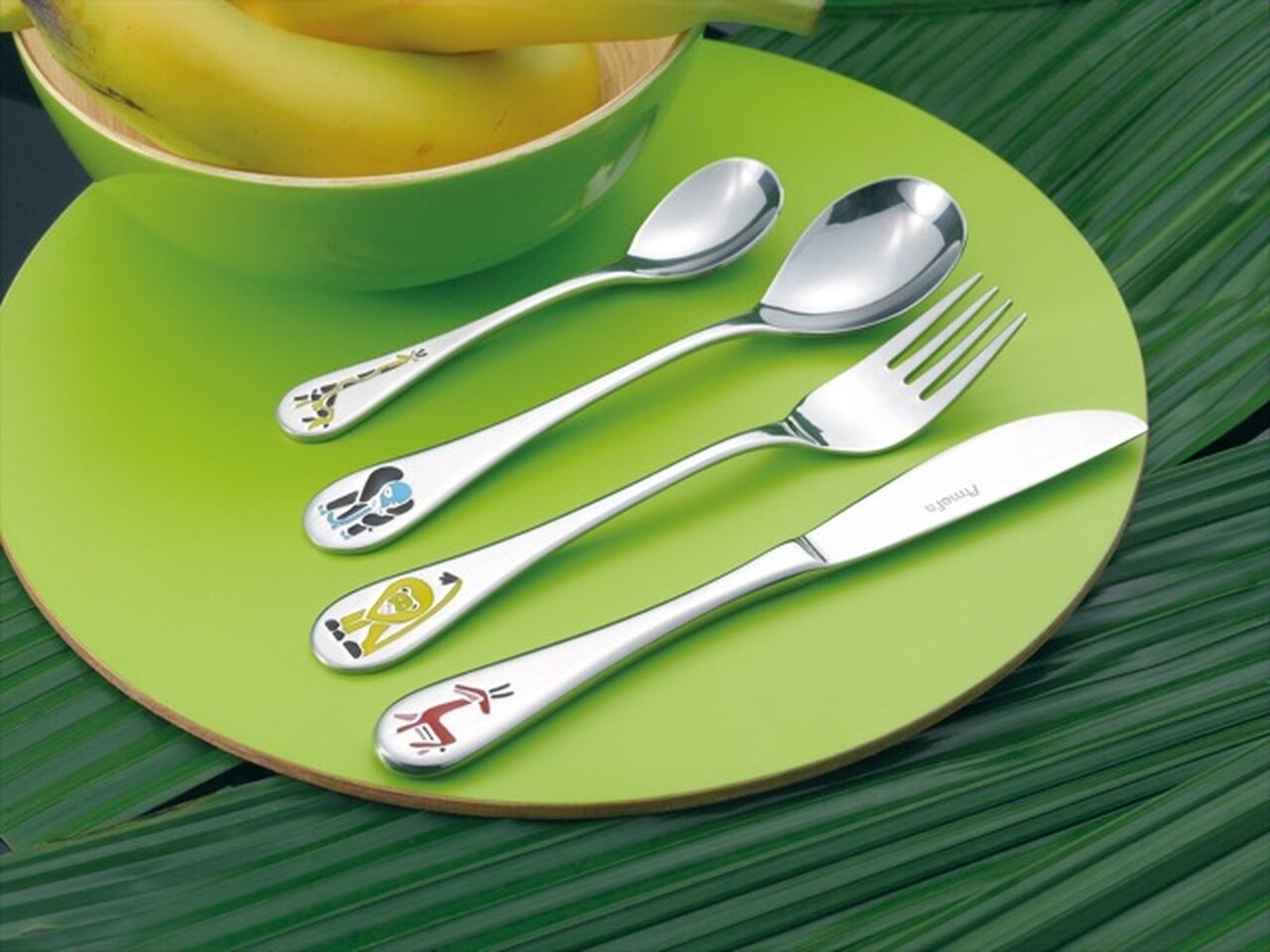 Kinderbestek 4-delig Safari Amefa