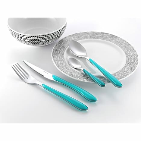 Bestekset 24 delig Eclat turquoise Amefa