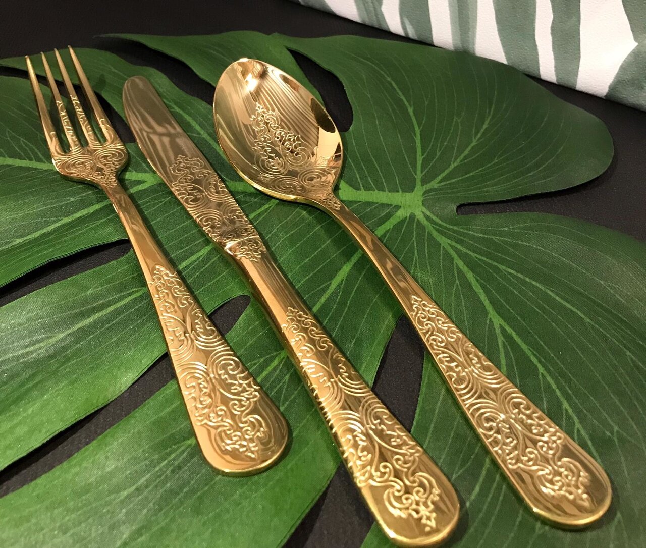 Bestekset Barok 18-delig Gold Antique