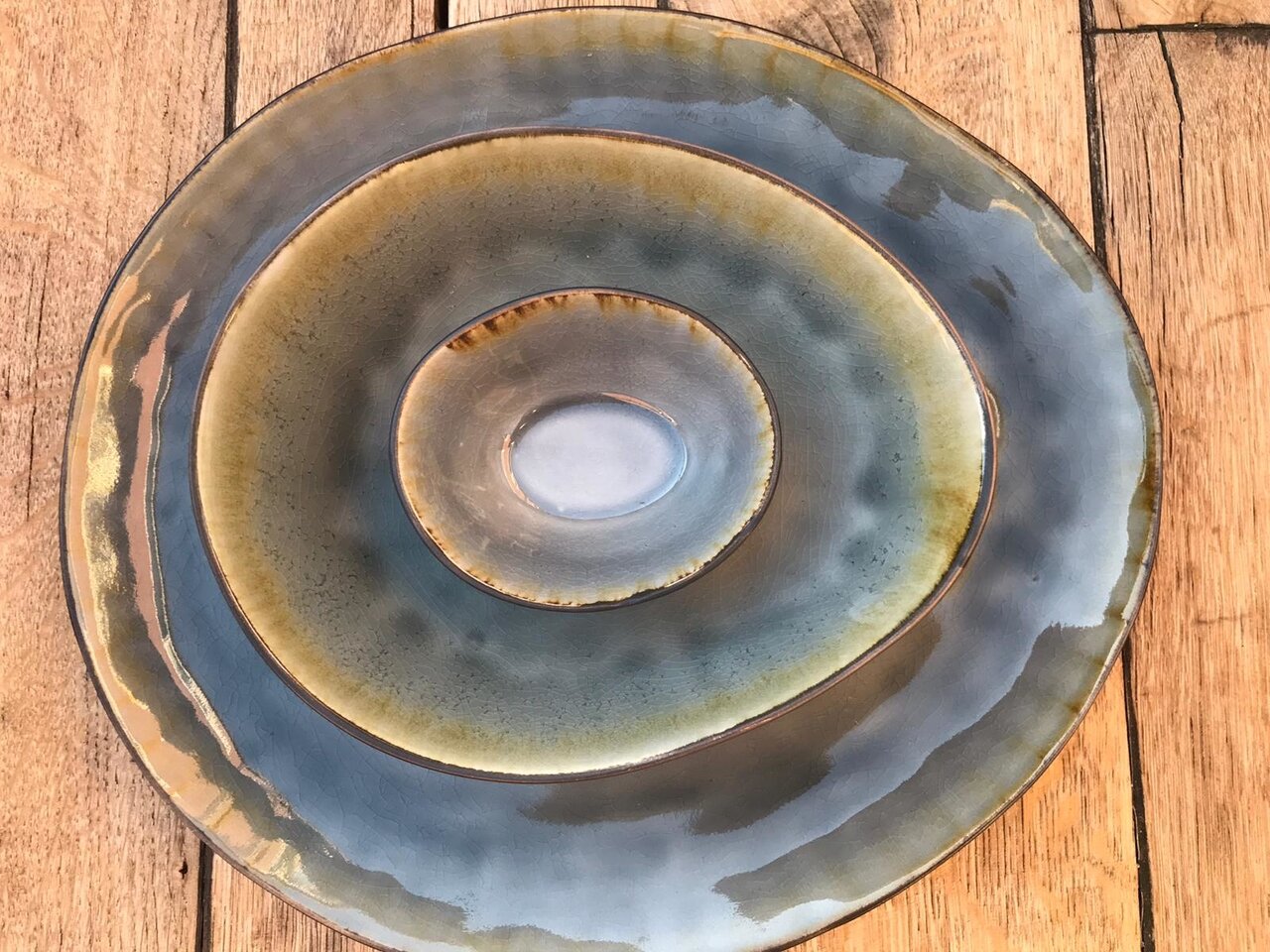 Diep bord 20 cm Laguna Azzuro Blue Grey