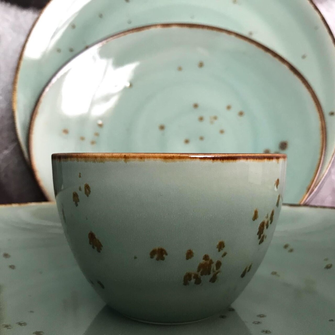 Serviesset 16-delig Q Authentic Aqua