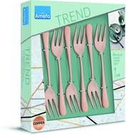 Gebaksvorkjes set van 6 Austin Vintage koper Amefa