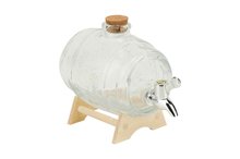 Sapdispenser 1L houten standaard