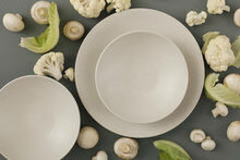 Schaal 19 cm Leaf wit