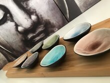 Serveer - hapjesplank 80 cm hout