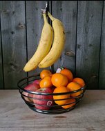 Fruitmand met bananenhanger zwart