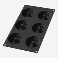 Bakvorm tulband siliconen 7,1 cm zwart