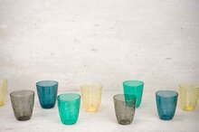 Glas 31 cl Concepto Bulle Pepite blauw