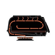 Stove top pizza oven Fernus Charcoal Mat zwart 