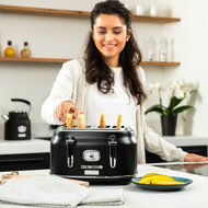 Retro Broodrooster 4 Slice Toaster Zwart Westinghouse